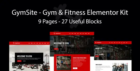 Gymsite – Gym & Fitness Elementor Template Kit